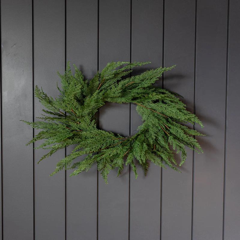 24" Cypress Leaf Full Real Touch Wreath