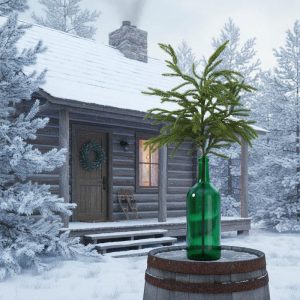 32" Real Touch Norfolk Pine Branch