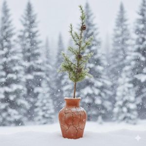 36" Pine Stem with Mini Pinecones