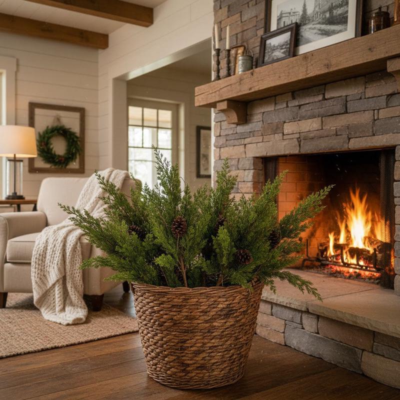 42.5" Real Touch Cedar Pine Branch with Twigs