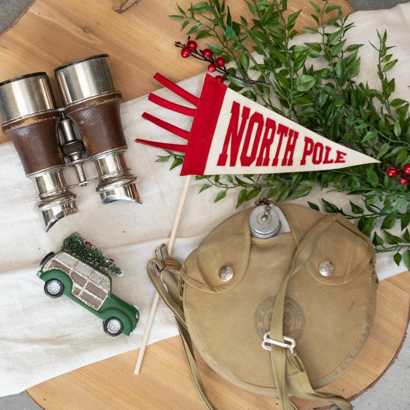 8" North Pole Wool Pennant