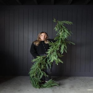 9' Norfolk & Cypress Mix Faux Garland