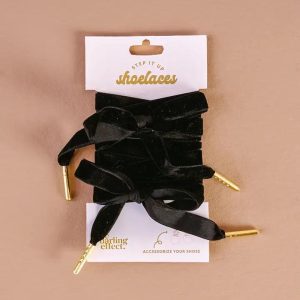 Black Velvet Shoelaces