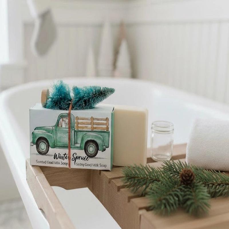 Christmas Goat Milk Sissal Tree Soap Bar - Winter Spruce