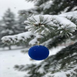 Cody Foster 3" Crushed Velvet Glass Christmas Ball - Peacock