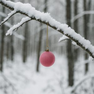 Cody Foster 3" Velvet Glass Christmas Ball - Antique Rose