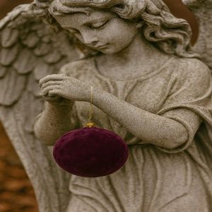 Cody Foster 5" Crushed Velvet Glass Christmas Ball - Orchid