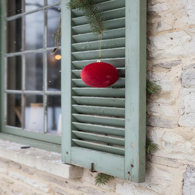 Cody Foster Crushed Velvet Rose Pink Color Glass Christmas Ball - Choose Size