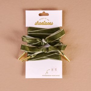 Green Velvet Shoelaces