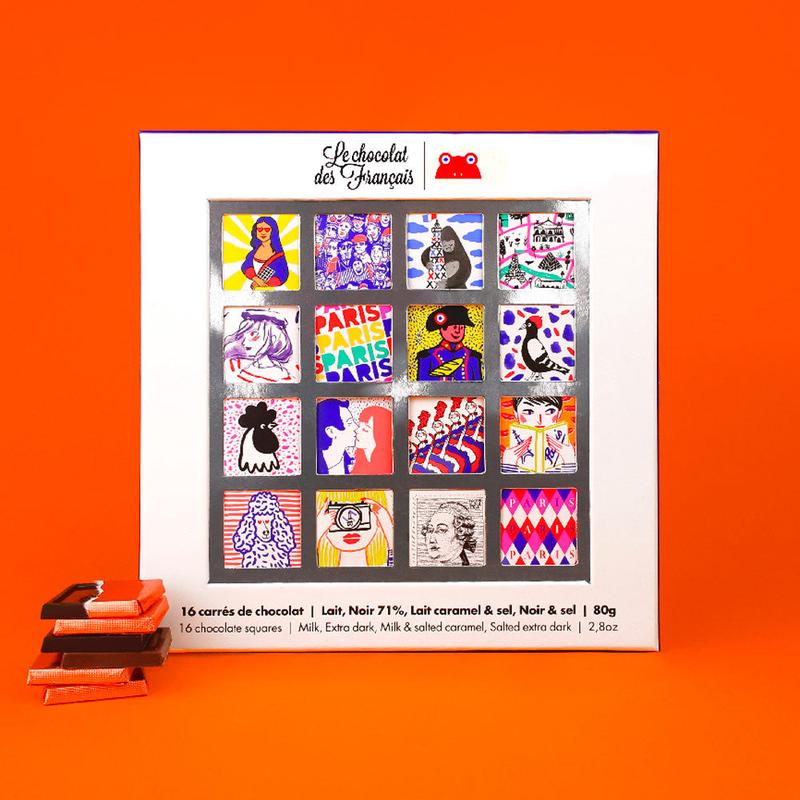 Le Chocolat Des Francais - Paris 16 Chocolate Squares Gift Box