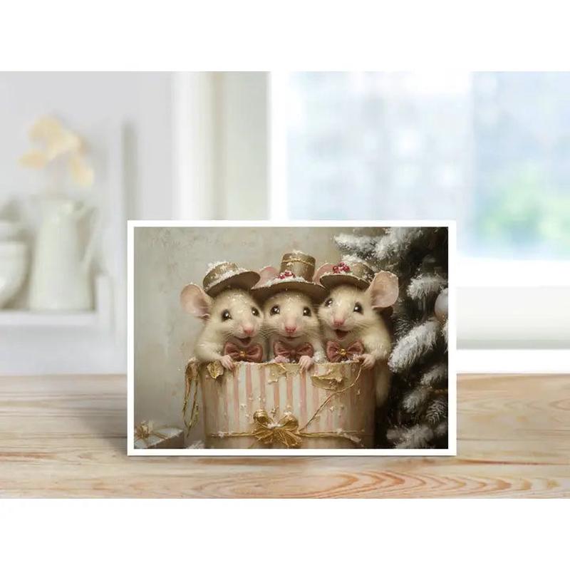 Merry Mice-Mas Holiday - Note Card