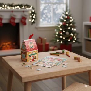 Santa's Bakery 130pc Puzzle Ornament