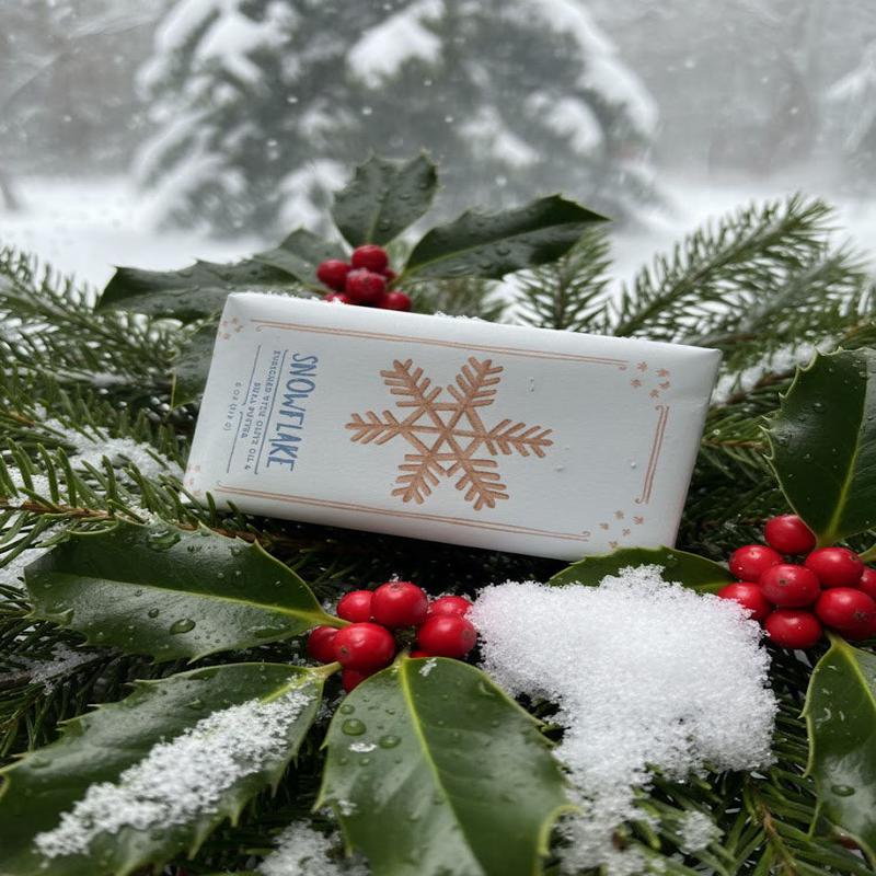 Snowflake Soap with Olive Oil and Shea Butter