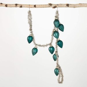 Vintage Style Ornament and Tinsel Garland