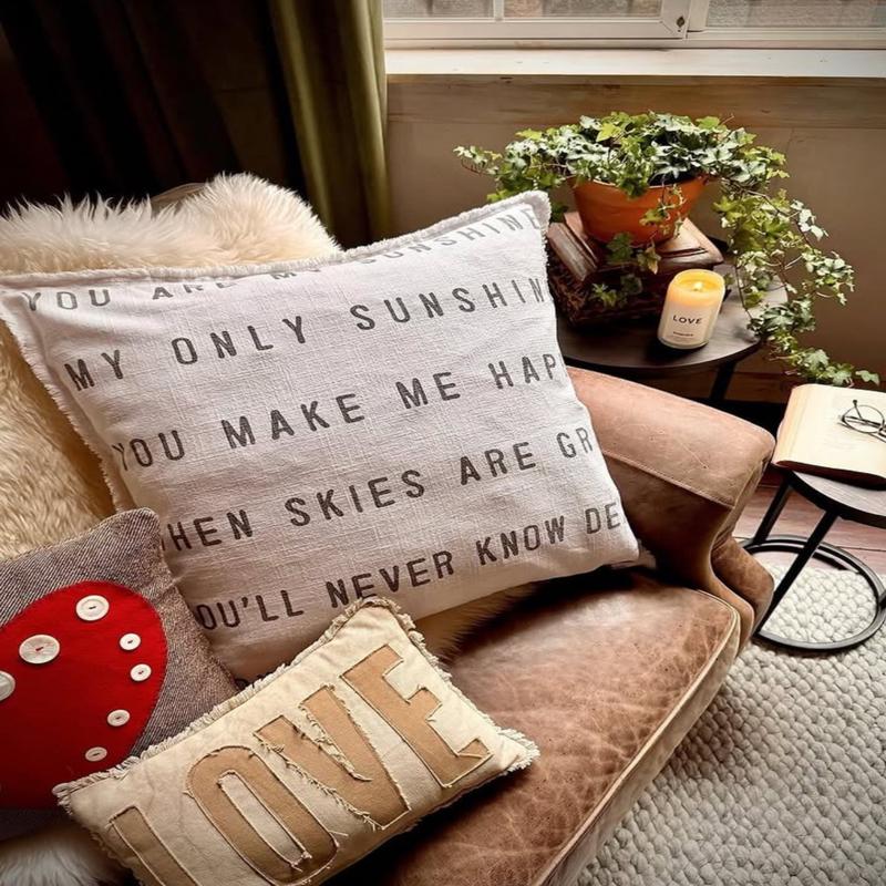 26" You Are My Sunshine Down Fill Pillow