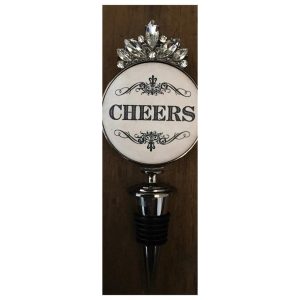 Cheers Rhinestone Bottle Stopper