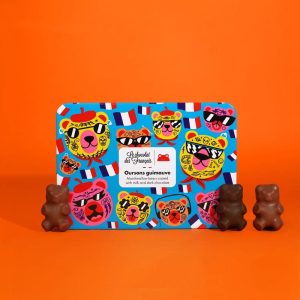 Le Chocolat des Francais - Tin of Chocolate Covered Marshmallow Bears