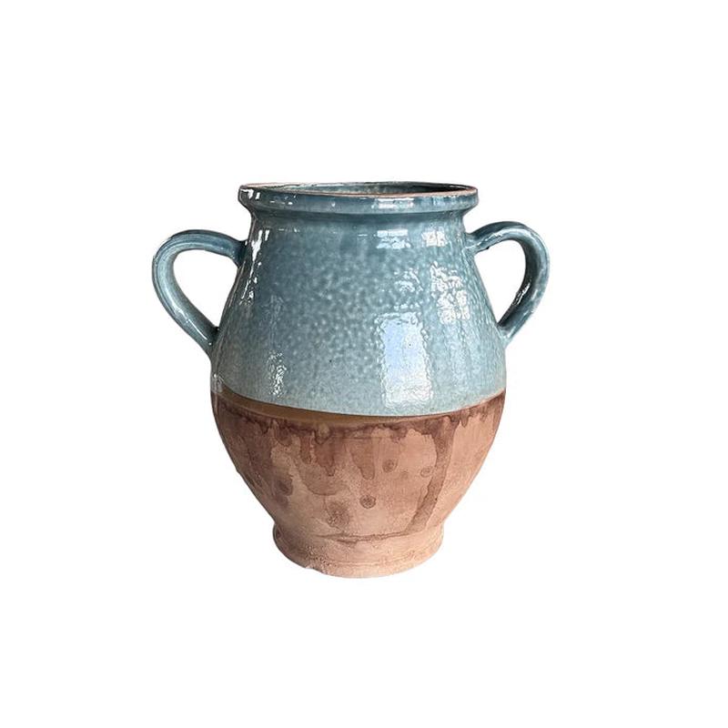 European 2 Handled Cottage Jug - Blue