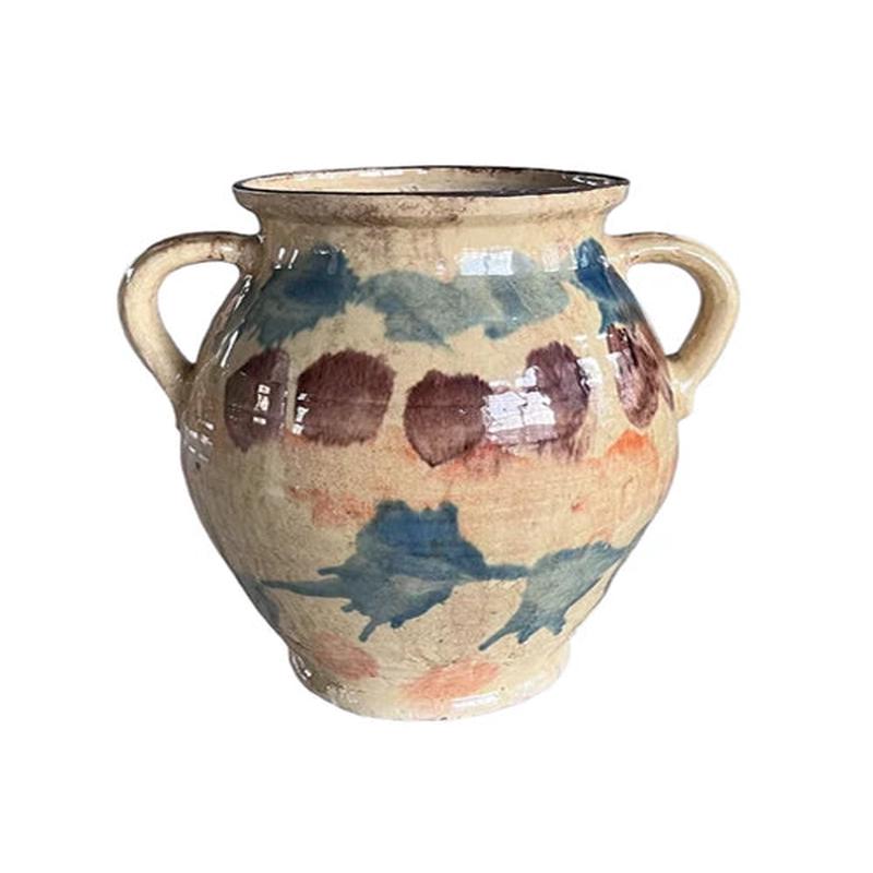European 2 Handled Cottage Jug -Majolica