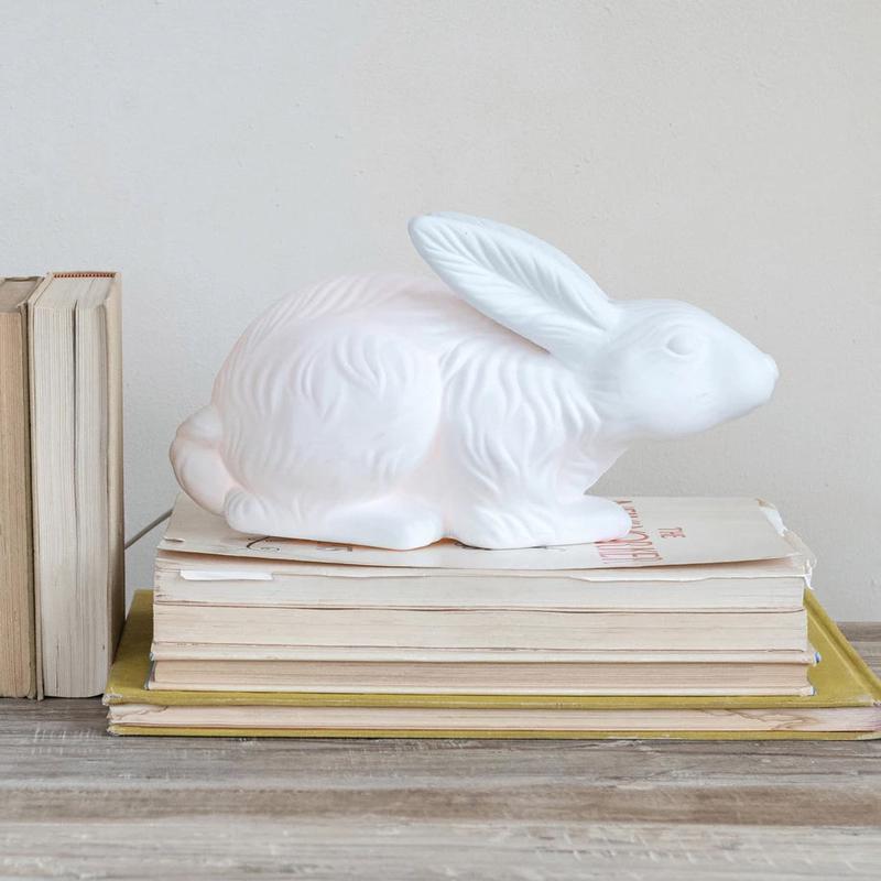 Stoneware Rabbit Shaped Lamp