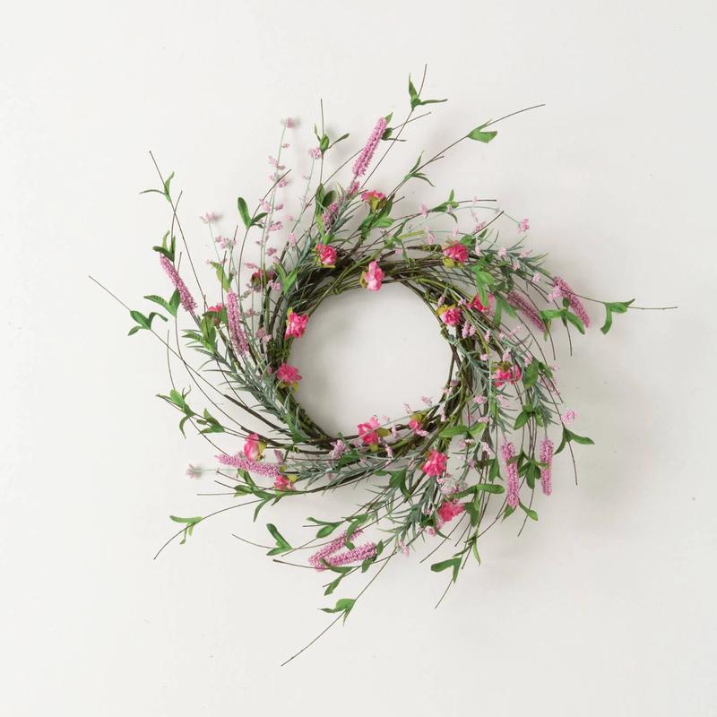 16.5" Blossom Candle Ring Wreath