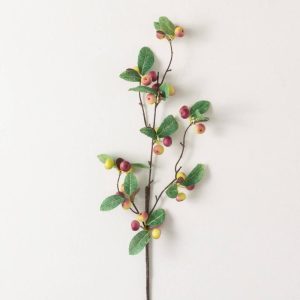 28" Mauve Green Berry Stem