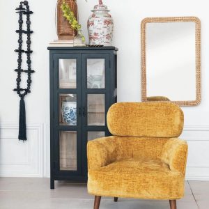 Oversized Black Oak Wood Beads w/ Cotton Tassel