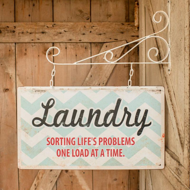 Sorting Life's Problems Laundry Bracket Sign