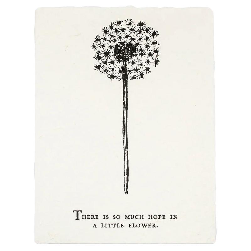 12"x 16" Handmade Paper Print - There Is So Much Hope Botanical
