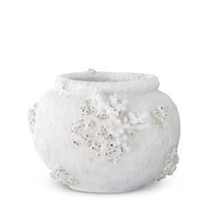 22" Shell and Coral Textured Vase