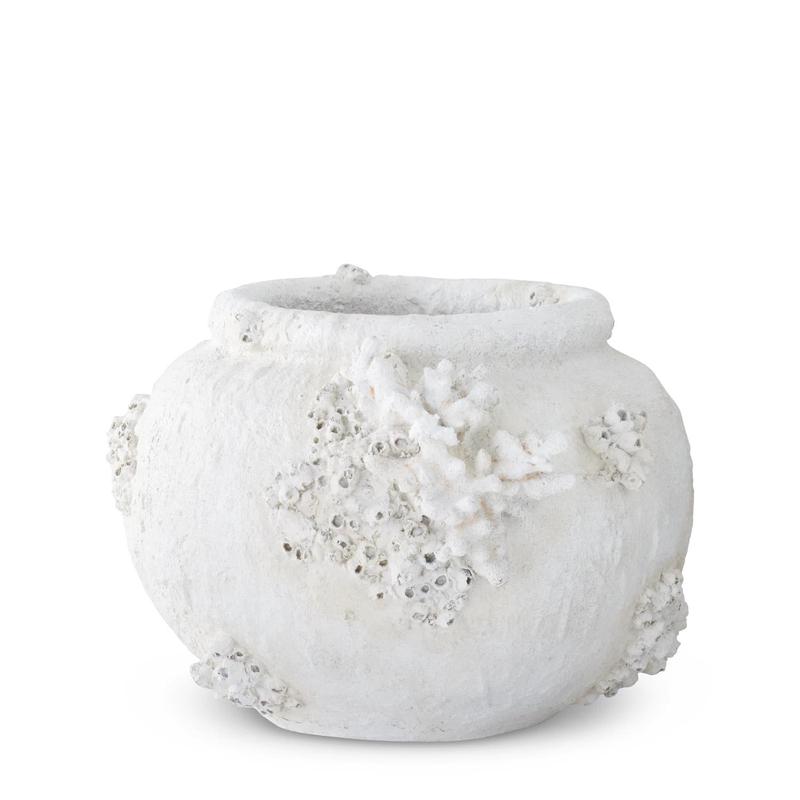 22" Shell and Coral Textured Vase