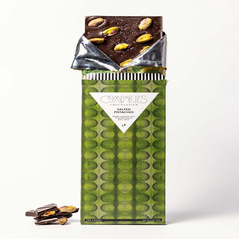 Compartes Salted Pistachio Dark Chocolate Bar