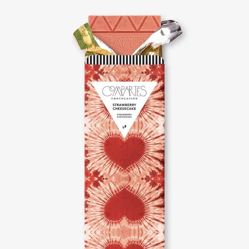Compartes Strawberry Cheesecake Gourmet Chocolate Bar
