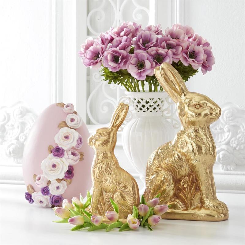 19" Gold Foil Resin Bunny