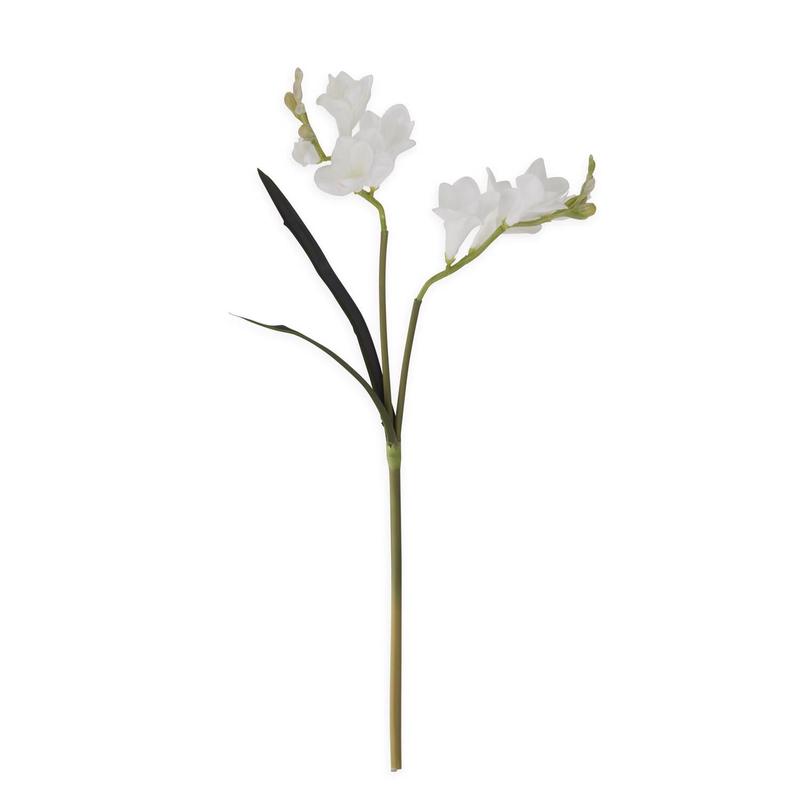 21" Real Touch Freesia Stem - White