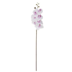 34.5" White & Purple Orchid Stem