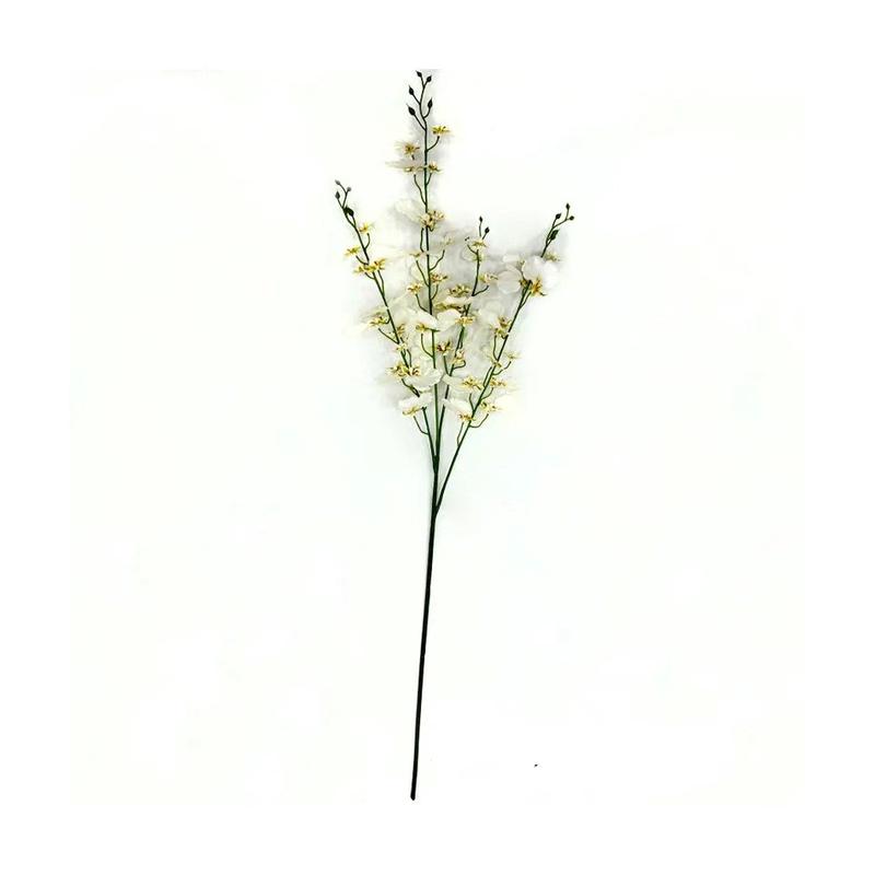 35" Dancing White Orchid Stem