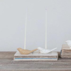 Cast Iron Bird Shaped 1/4 Candle Taper Holder - Choose Color