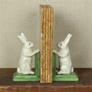 Cast Iron Bunny Bookends