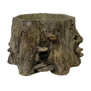 Medium Faux Bois Cement Planter