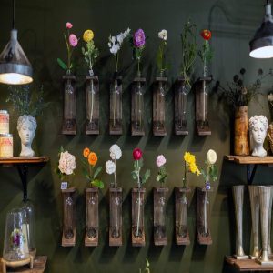 Wall Mounted Bottle Flower Holder