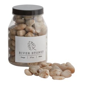 White Large River Stones - 37oz