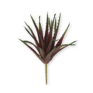 10.25" Burgundy w/Green Tips Real Touch Aloe Pick