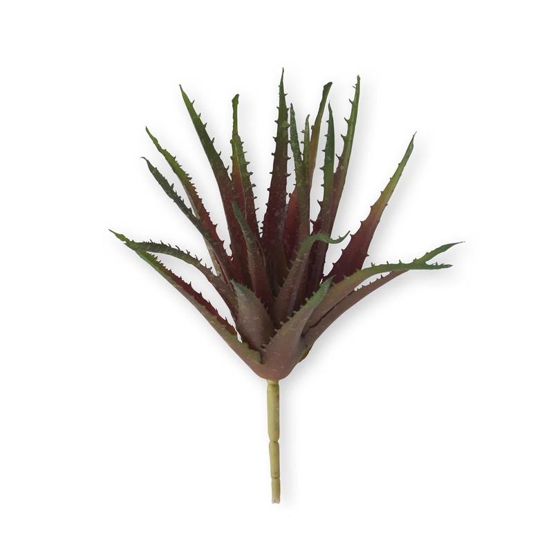 10.25" Burgundy w/Green Tips Real Touch Aloe Pick