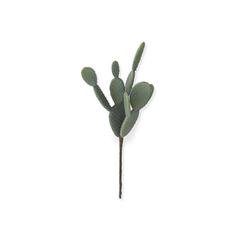 11" Green Bunny Ear Paddle Cactus Pick