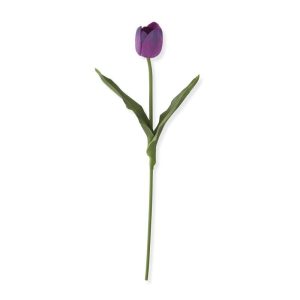 18.5" Purple Real Touch Tulip Stem