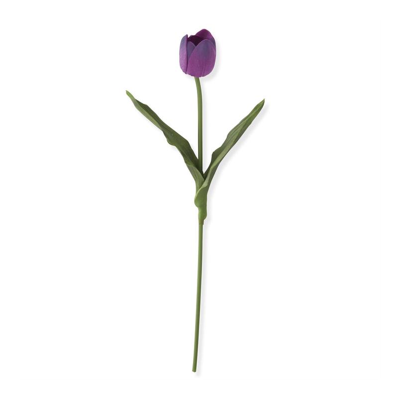 18.5" Purple Real Touch Tulip Stem