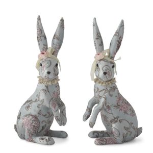 21" Blue Floral Patterned Easter Bunny - Choose Style