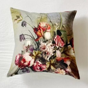 26" Velvet Spring Floral Square Euro Pillow