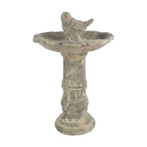 Aged Ceramic Bird Bath